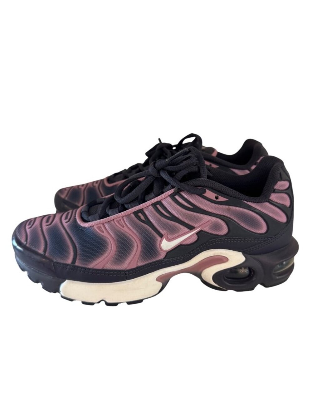 Nike Air Max Plus Tn Black & Pink Gradient Womens Sneakers Size 6.5Y Athletic Sh